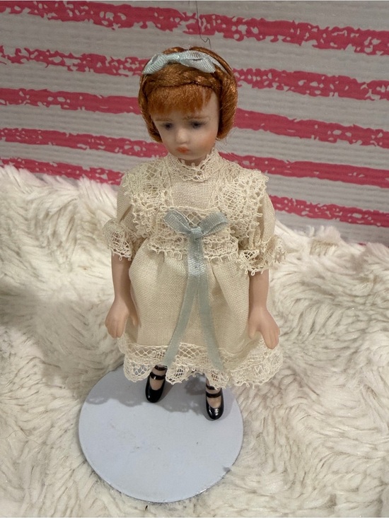 Joan O Grady Other - Vintage Cream Porcelain Doll with Light Blue Ribbon Accent  Joan O Grady